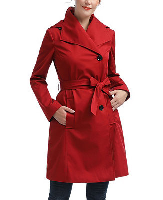 Women's kimi + kai Wing Collar Hooded Trench Coat | Macy's