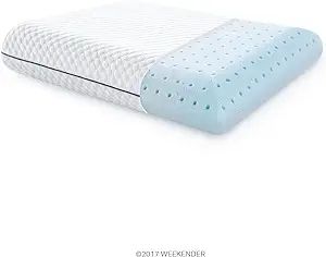 WEEKENDER Ventilated Gel Memory Foam Pillow - Washable Cover - Queen Size | Amazon (US)