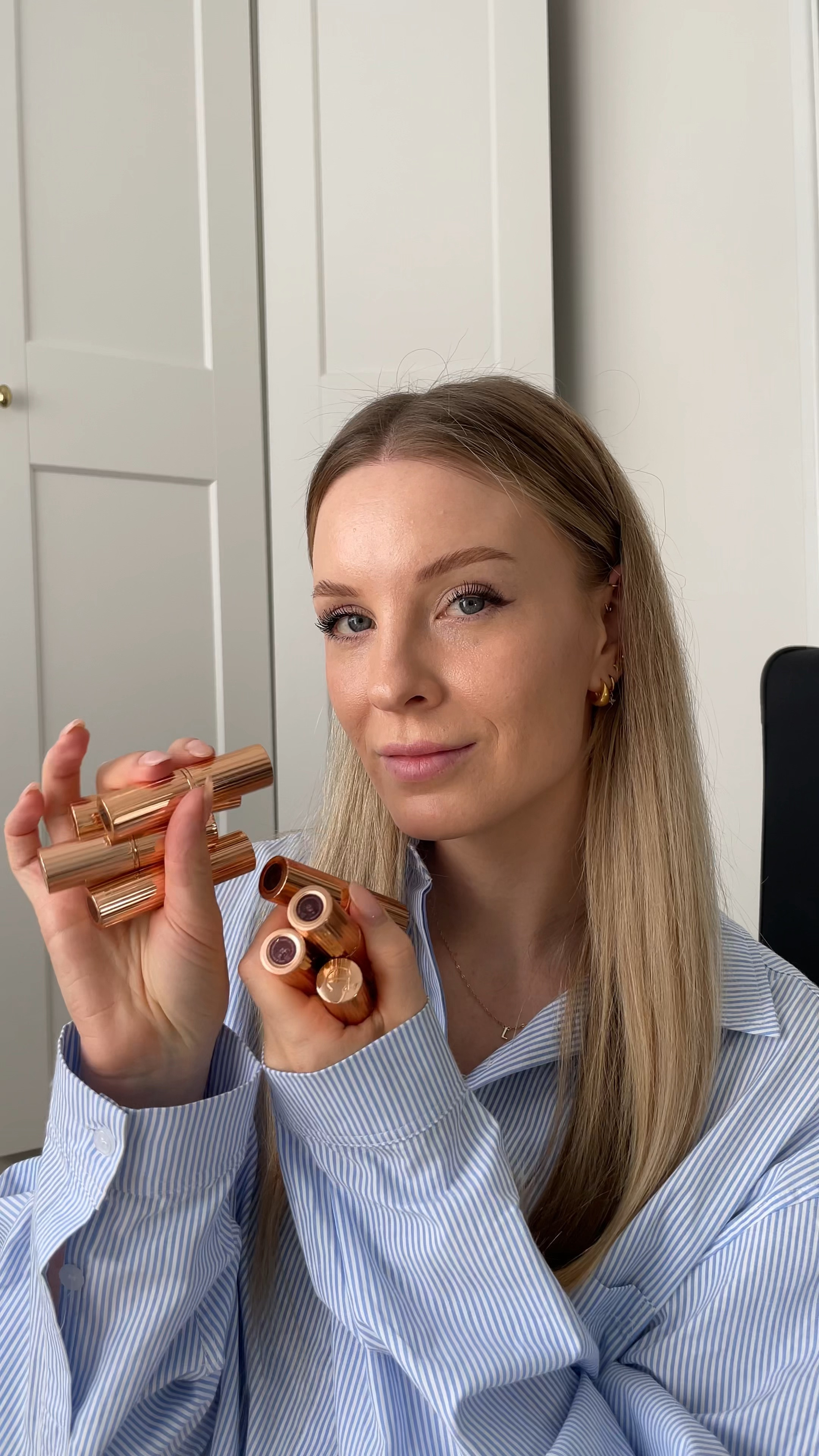 Swatching some of my Charlotte tilbury lipstick collection to celebrate the new Pillow Talk lip-plumping lip gloss, I need to try it, it’s in a pink nude shade! #LTKxCharlotteTilbury 

#LTKVideo #LTKaustralia #LTKbeauty