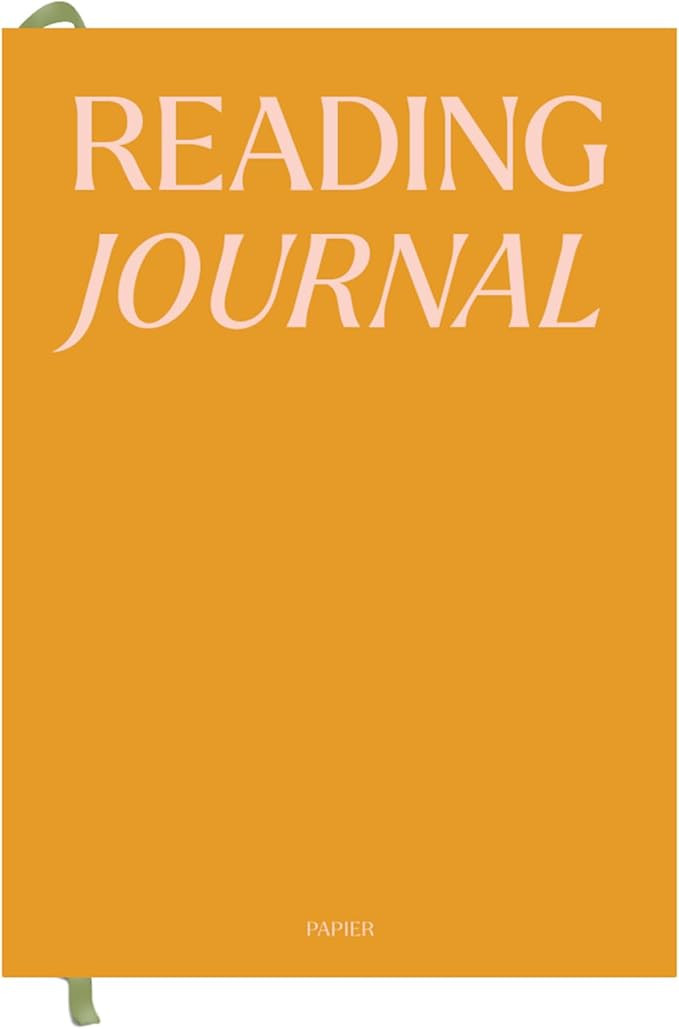 Papier Reading Journal - Yellow, 153mm x 215mm, Hardback | Review 32 Books, Curated Recommendatio... | Amazon (US)