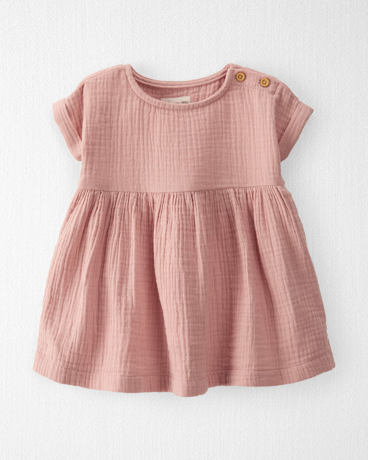 Baby Organic Cotton Gauze Dress in Pink - Little Planet | Carter's | Carter's Inc