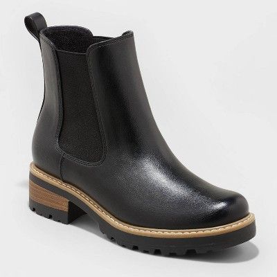 Women&#39;s Celina Water Repellant Chelsea Boots - Universal Thread&#8482; Black 5.5 | Target