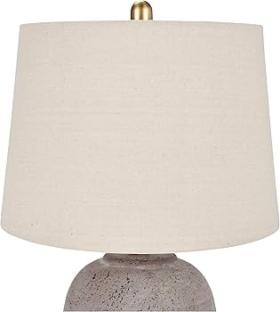Nourison 23" Earth Brown Rustic Ceramic Jar Table Lamp for Bedroom, Living Room, Dining Room, Off... | Amazon (US)