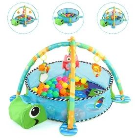 Arzil Activity Gym & Ball Pit Baby Game Play Center Crawling Mat Development Station with  40 Bal... | Walmart (US)