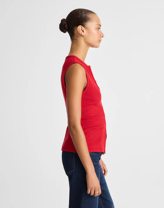 Pointelle Cutaway Vest | Madewell