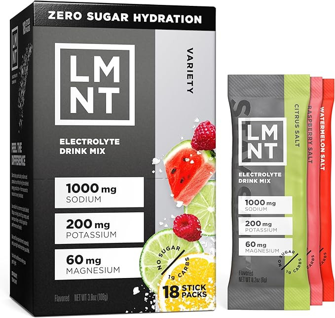 LMNT Zero Sugar Electrolytes - Variety Pack Bundle | Drink Mix | 18-Count | Amazon (US)