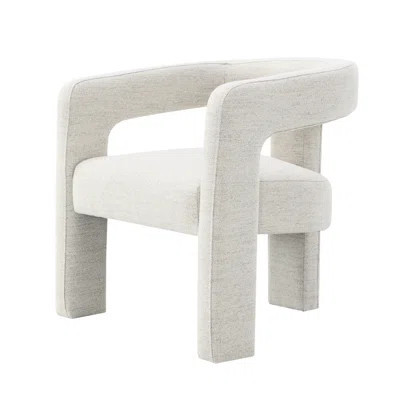 2 Beige Boucle Side Chairs - Modern Comfort. With Synthetic Wood. No Assembly. 220lbs Weight Limit. 19" Seat Width, 22" Depth, Height. 27" Armrest Hei | Wayfair North America