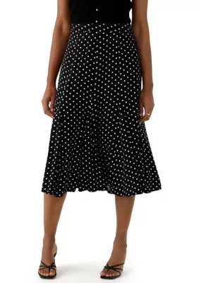 AGB Women's Polka Dot Midi Skirt, Medium | Belk