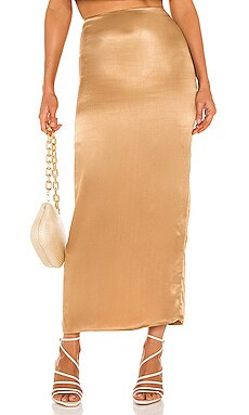 Camila Coelho Selina Maxi Skirt in Toffee from Revolve.com | Revolve Clothing (Global)
