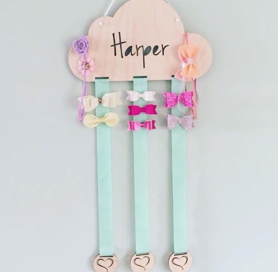 The BIG one - JoJo Bow - Hair Bow Hanger  - Hair Bow - Hair Bow Holder - Personalised - Cloud - H... | Etsy (US)