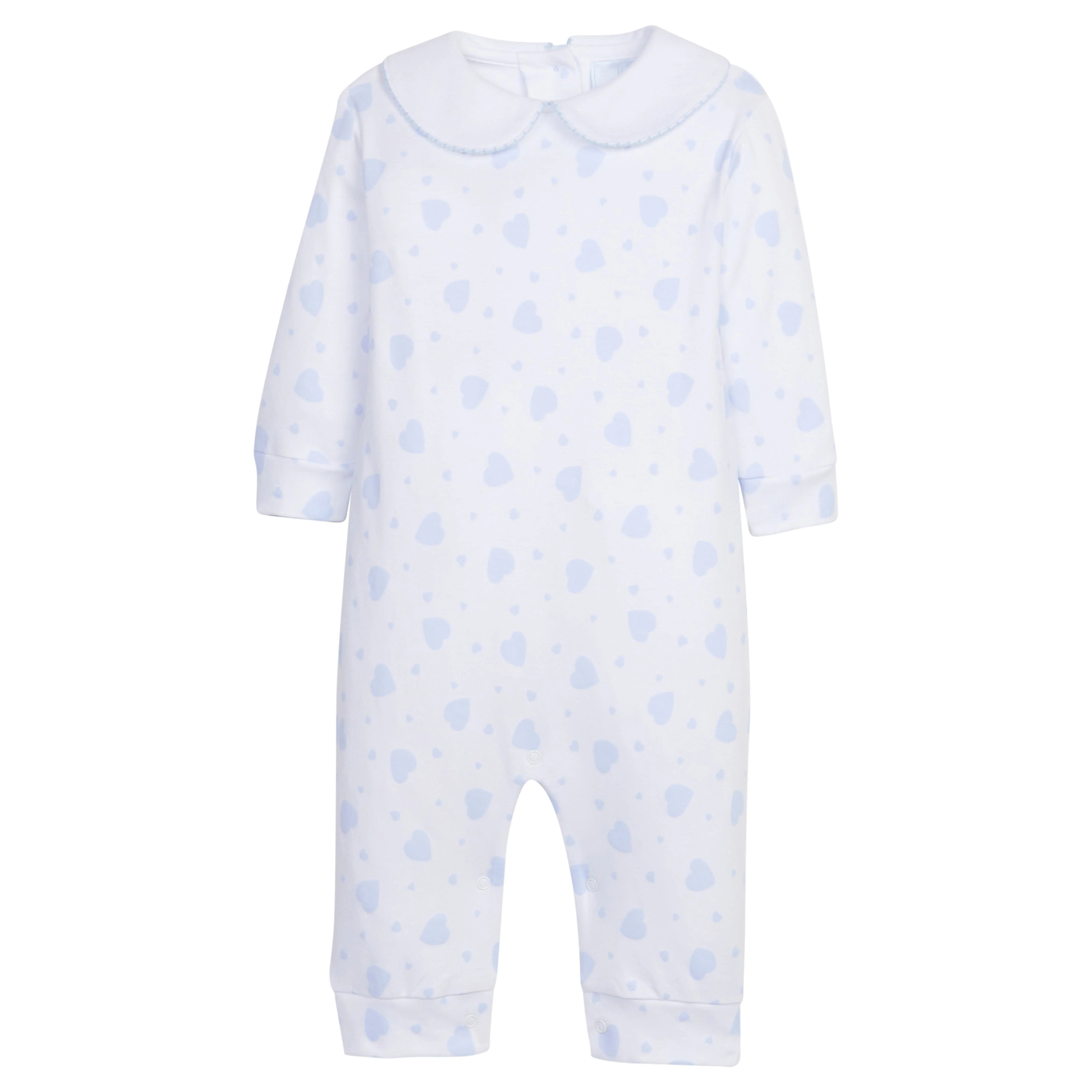 Boys Printed Playsuit in Blue Hearts | Little English