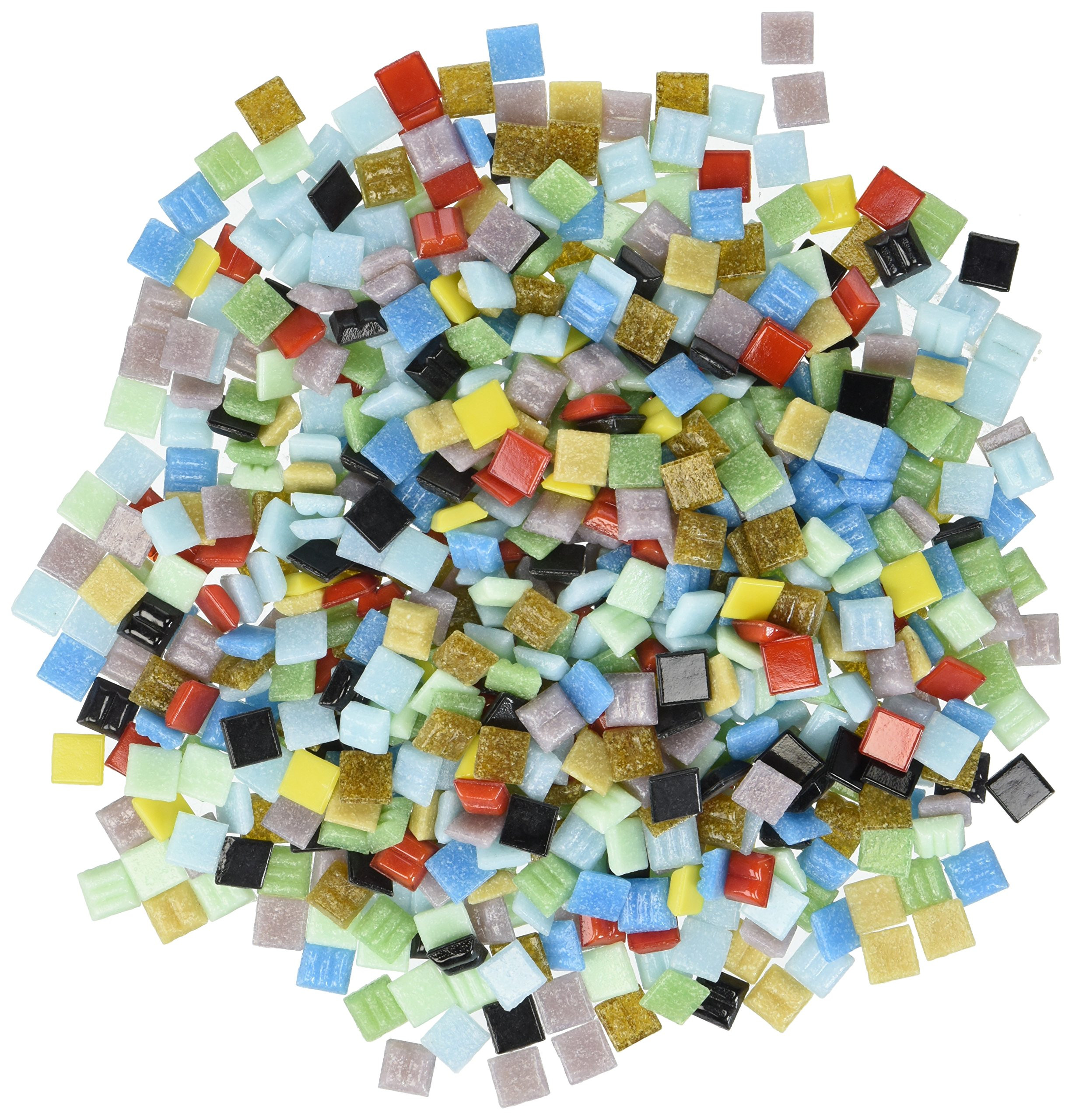 Mosaic Mercantile Vitreous Glass Mosaic Tiles 1lb-Assorted, 1.4 H x 6.0 L x 4.0 W, Colors May Var... | Amazon (US)