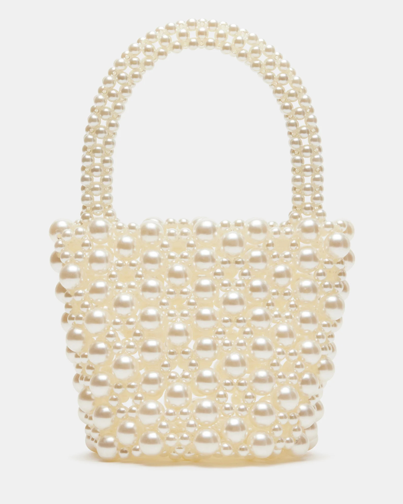 PEARL Bag Ivory | Women's Pearl Top Handle Bag | Steve Madden (US)