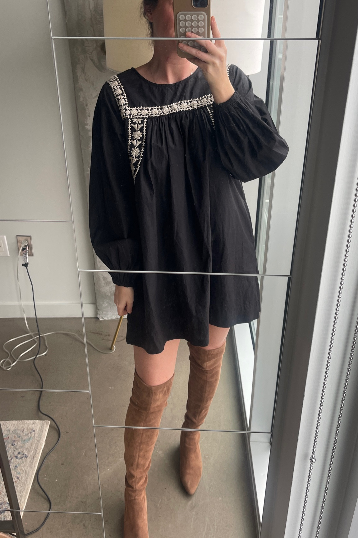 linked similar dress that would be perfect for Thanksgiving!