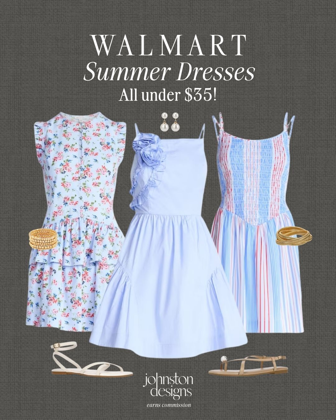 Walmart summer dresses under $35, perfect for brunch plans, vacation outfits and easy warm weather days. 💙

Walmart summer dresses, dresses under $35, floral mini dress, blue ruffle dress, striped sundress, affordable Walmart fashion, vacation dress ideas, brunch outfit inspo, white summer sandals, pearl earrings, gold bracelet stack, feminine summer style, cute warm weather outfits, budget friendly fashion finds 

 #LTKootd #LTKSeasonal