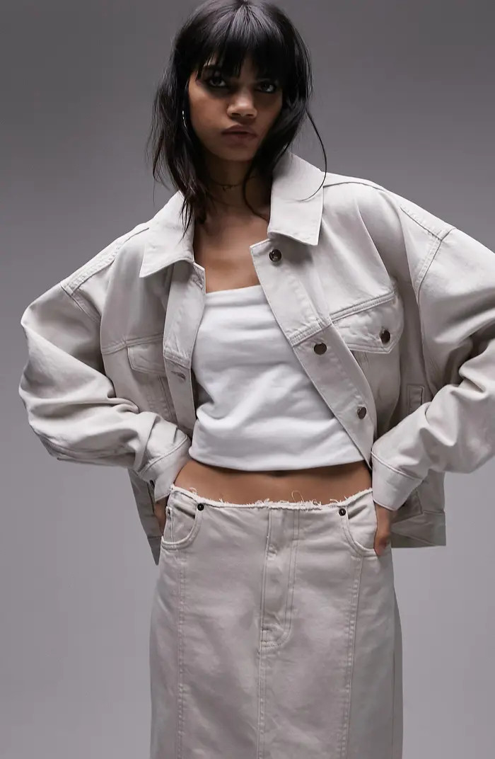 Balloon Oversize Denim Trucker Jacket | Nordstrom