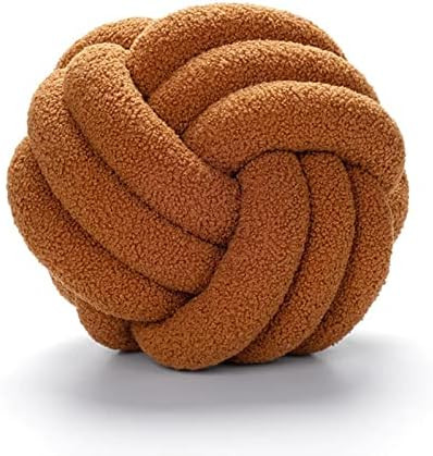 Knot Ball Pillow Boucle Ball Throw Pillows Lamb Wool Handmade Knotted Ball Throw Pillows Home Decor  | Amazon (US)