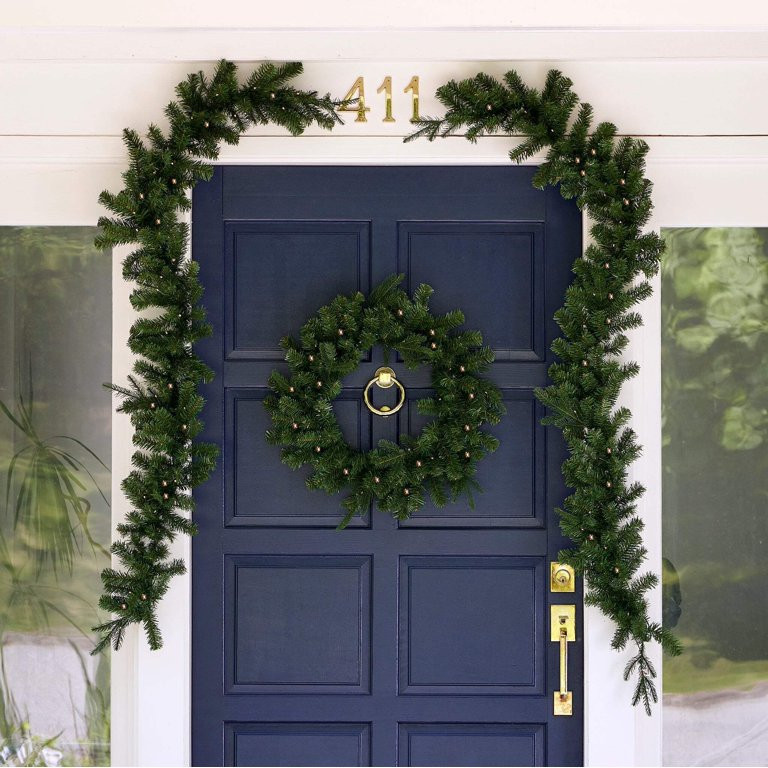 Valley Pine 3-Piece Pre-Lit Door Kit (includes one 24" wreath and two 6ft garlands) by Seasonal L... | Walmart (US)