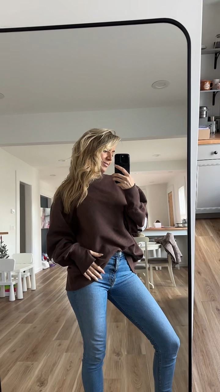 This is the most comfortable over sized graphic sweatshirt complete with thumb holes and all! I’m obsessed. Wearing a size M

#LTKstyletip #LTKSeasonal #LTKsalealert
