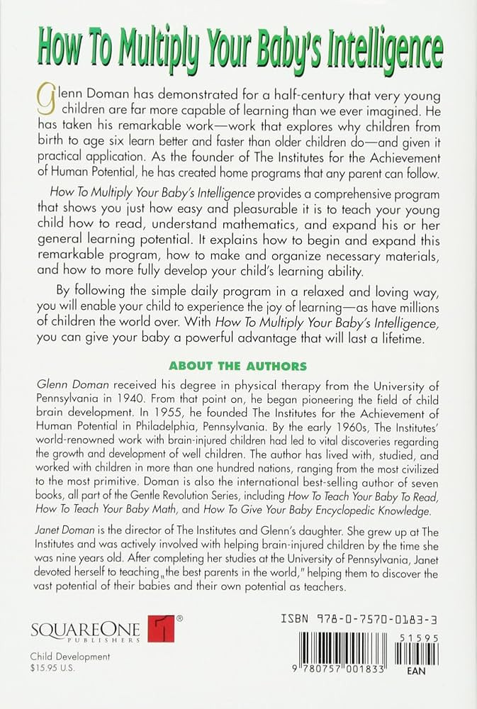 How to Multiply Your Baby's Intelligence (The Gentle Revolution Series) | Amazon (US)