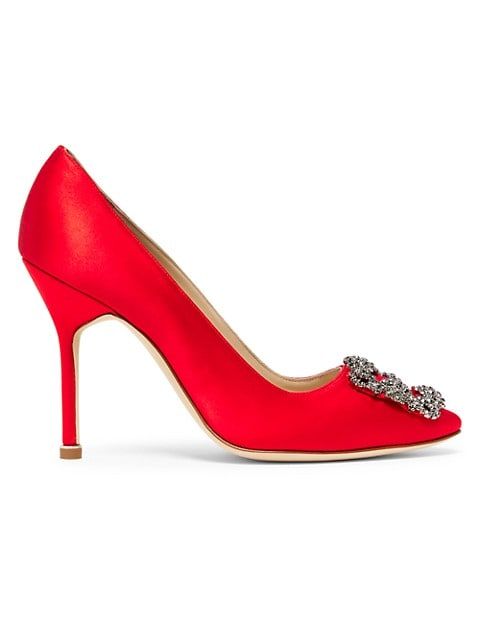 Hangisi 105 Embellished Satin Pumps | Saks Fifth Avenue