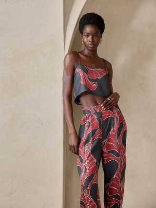 Arabella Silk Cropped Tank Top | Banana Republic (US)