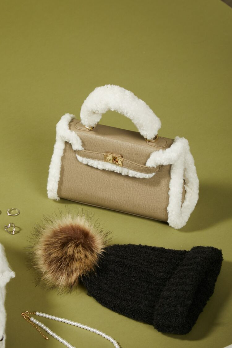 Faux Shearling-Trim Crossbody Bag | Forever 21 (US)