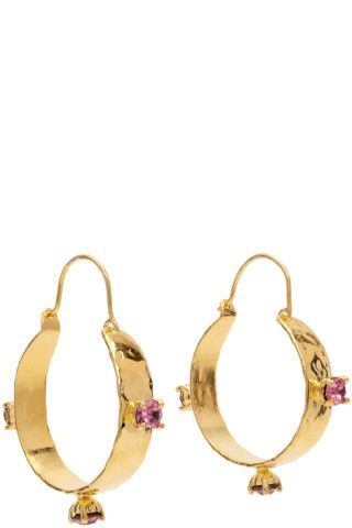 Gold & Pink Esprit Earrings | SSENSE