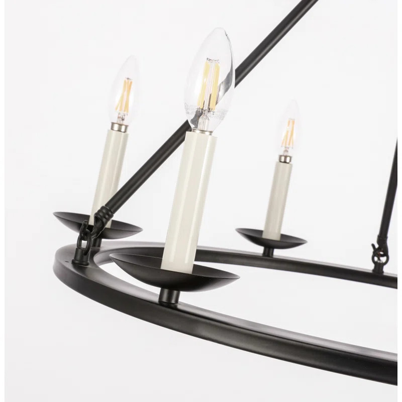 Pickensville 6 - Light Dimmable Wagon Wheel Chandelier | Wayfair North America