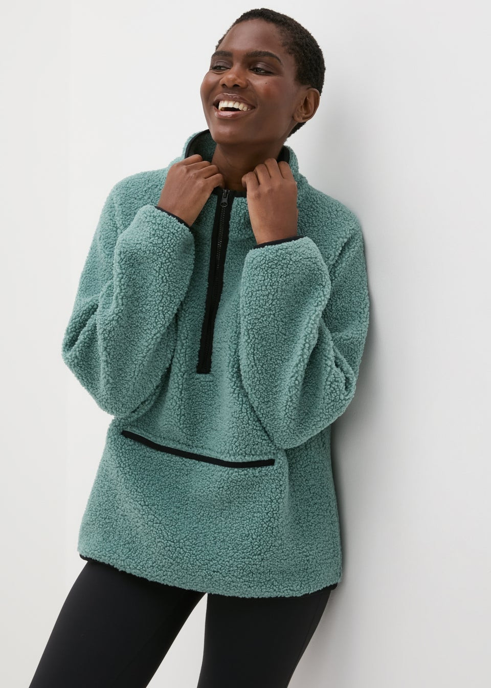 Souluxe Green Half Zip Fleece | Matalan (UK)