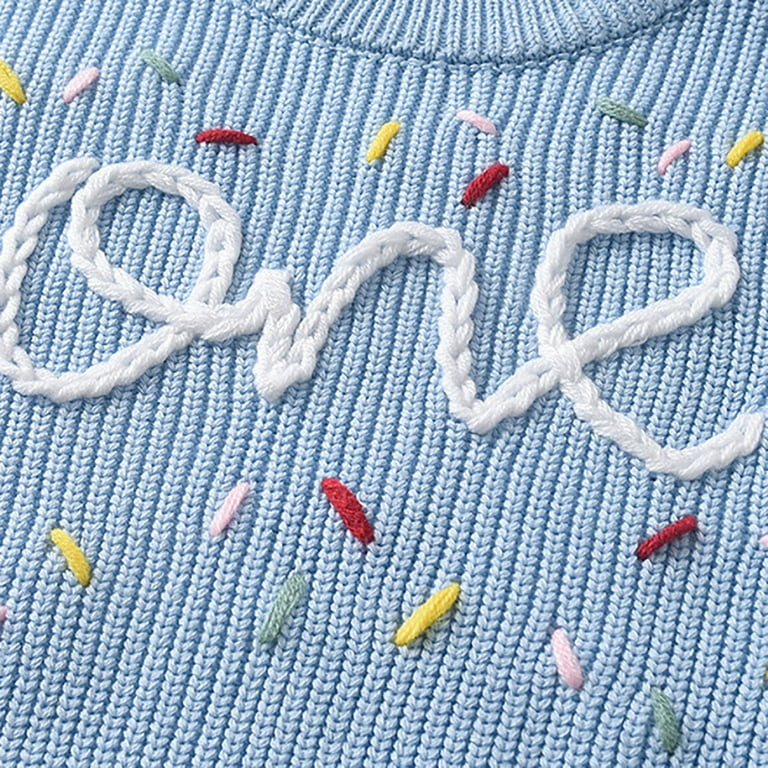 Girls Sweaters Girls Knit Sweaters Pullover With Handmade Embroidery Cozy Winter Fall Baby Sweate... | Walmart (US)