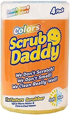 Scrub Daddy Colors - Color Code Cleaning, FlexTexture, Soft in Warm Water, Firm in Cold, Deep Cle... | Amazon (US)