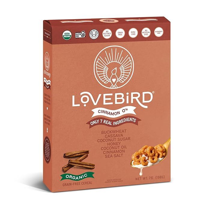 Lovebird, Cereal Cinnamon Grain Free Organic, 7 Ounce | Amazon (US)