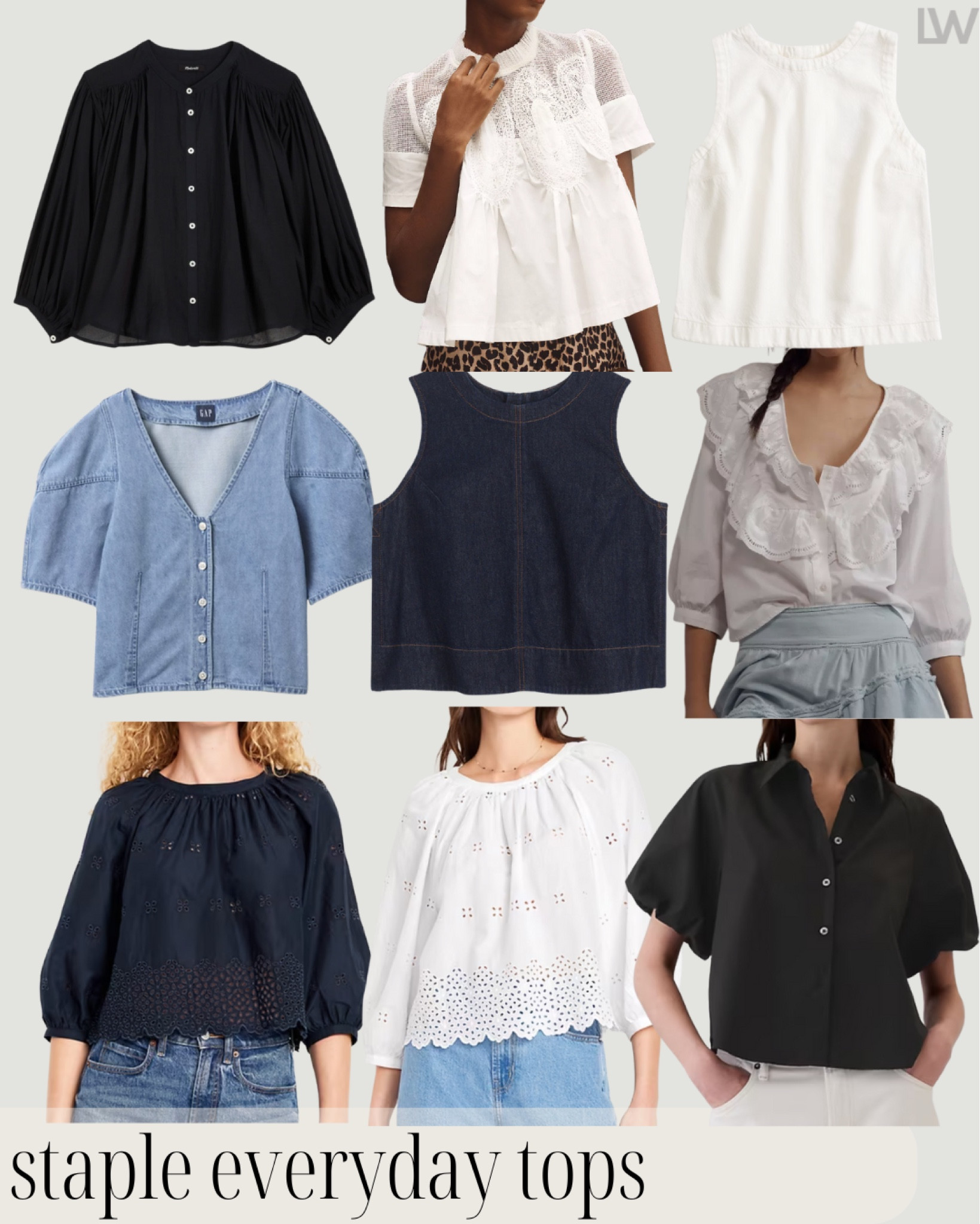 staple everyday tops I love… add a fun pair of statement denim to complete the look 💙

#LTKStyleTip #LTKFindsUnder100