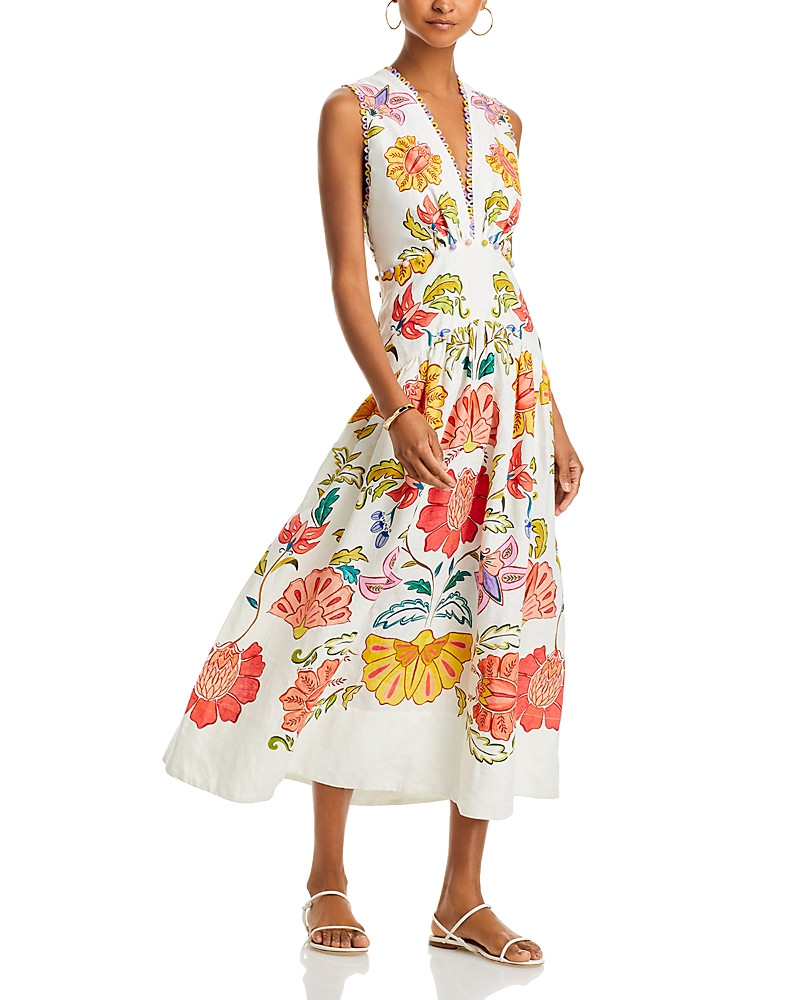 Farm Rio Floral Insects Plunging Neck Dress | Bloomingdale's (US)