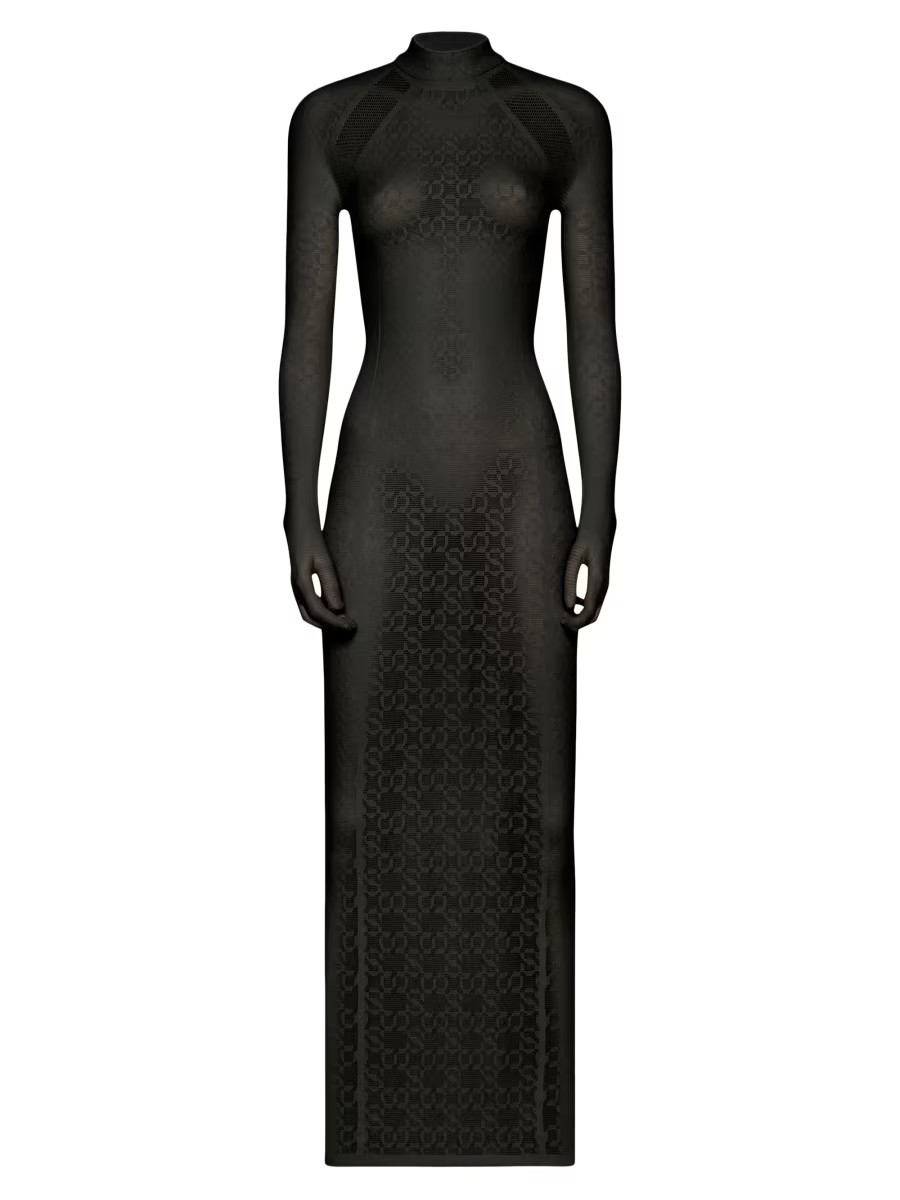 SIMKHAI x Wolford Semi-Sheer Logo Dress | Saks Fifth Avenue