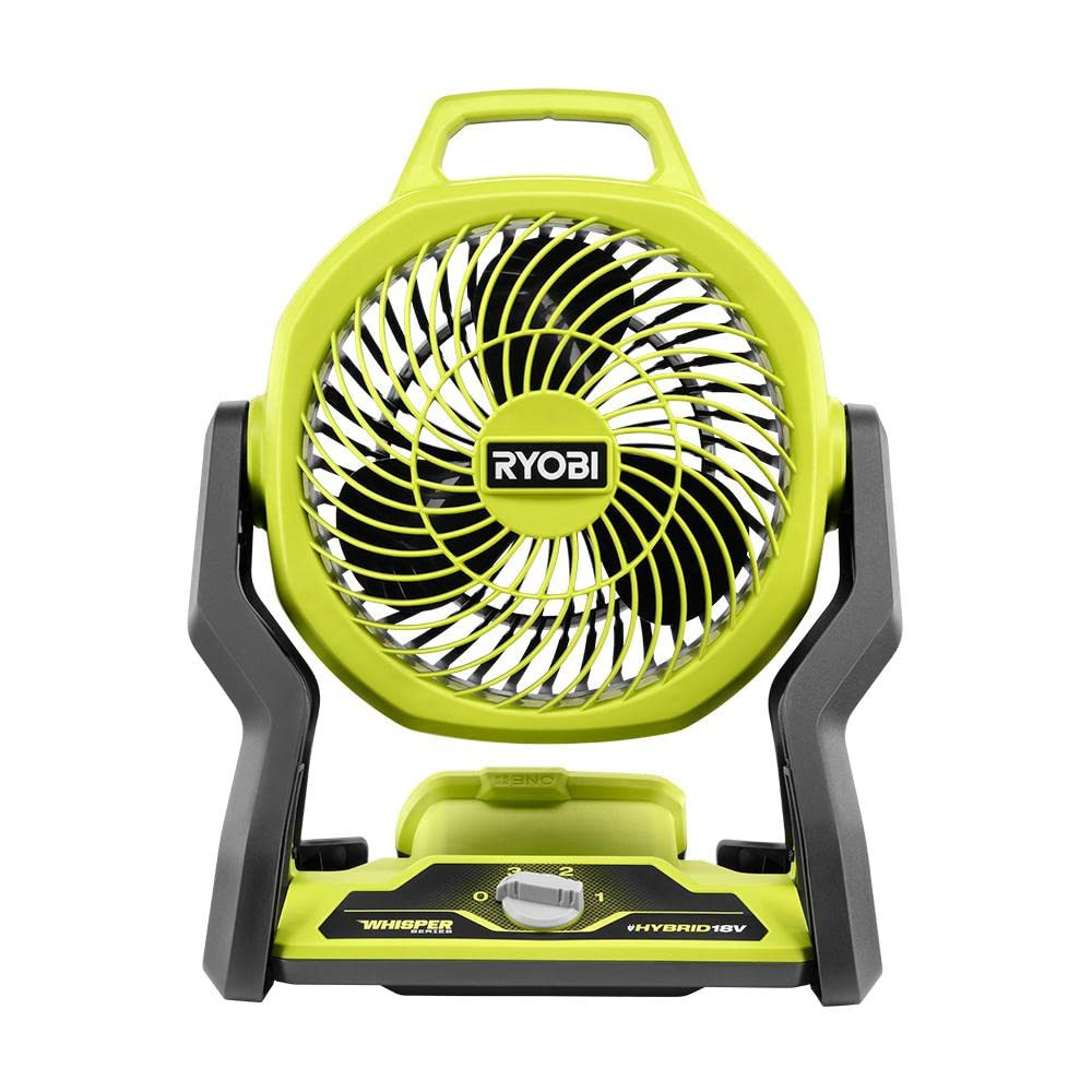 RYOBI ONE+ 18V Cordless Hybrid WHISPER SERIES 7-1/2 in. Fan (Tool Only), GREEN (PCL811B) | Amazon (US)