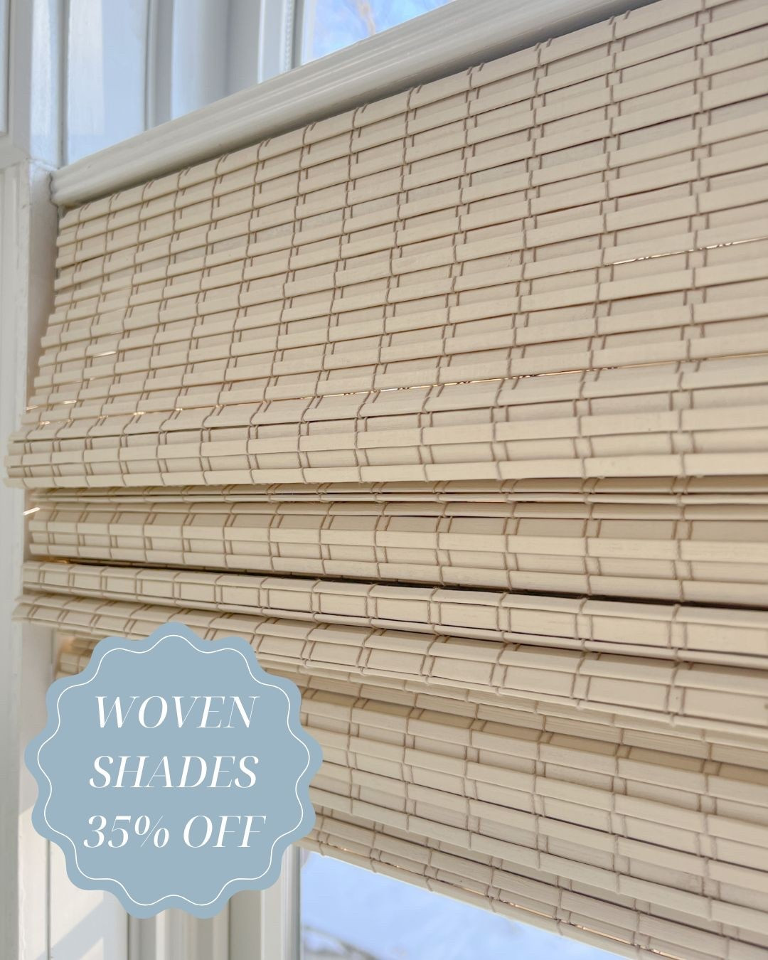 My woven shades are 35% off with code "CYBERMON50" through 12/3! Several of you requested a close up of them - these are the Tibet Ivory color and I have them in almost every room in my home! They are fully customizable with tons of options, including a black-out liner (which I opted for in our bedrooms)! 
-- 
woven shades, woven blinds, woven wood shades, custom shades, custom blinds, neutral home, coastal home, coastal blinds, custom roman shades, neutral aesthetic, neutral style, coastal home decor, coastal custom window treatments, beach house decor, custom window coverings, blackout shades, blackout blinds, light filtering blinds, light filtering shades, cordless shades, beach house window treatments, beach house shades, light woven shades, living room decor, bedroom decor, coastal roman shades

#LTKCyberWeek #LTKHome #LTKSaleAlert