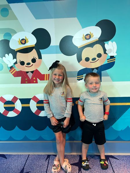Day Three Dinner Outfits
Day 3 we had Dinner at 1923 and the kids wore matching Mickey spirit jerseys that I’d used to surprise them with our Disney Cruise vacation. 
So cute but this was a temporary Disney Collection at Target and I cannot find them anywhere, so linking some cute ones I found and other Mickey and Minnie shirts!!

#LTKTravel #LTKFamily #LTKKids