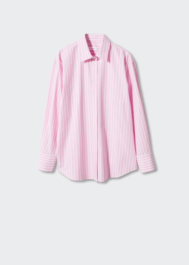 Oversize striped shirt -  Women | Mango United Kingdom | MANGO (UK)