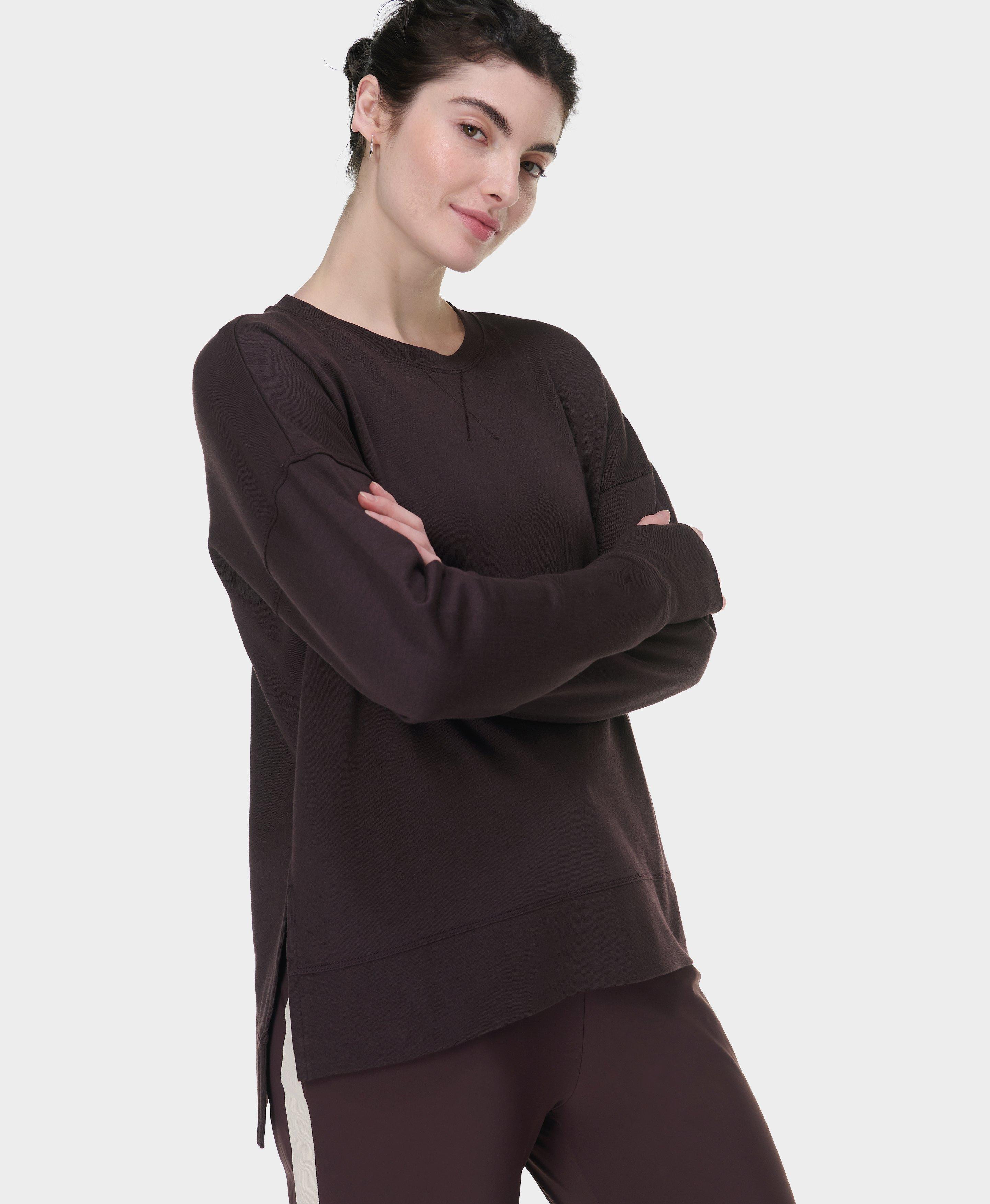 After Class Longline Sweatshirt - Sable Brown | Women's Jumpers + Hoodies | Sweaty Betty | Sweaty Betty UK