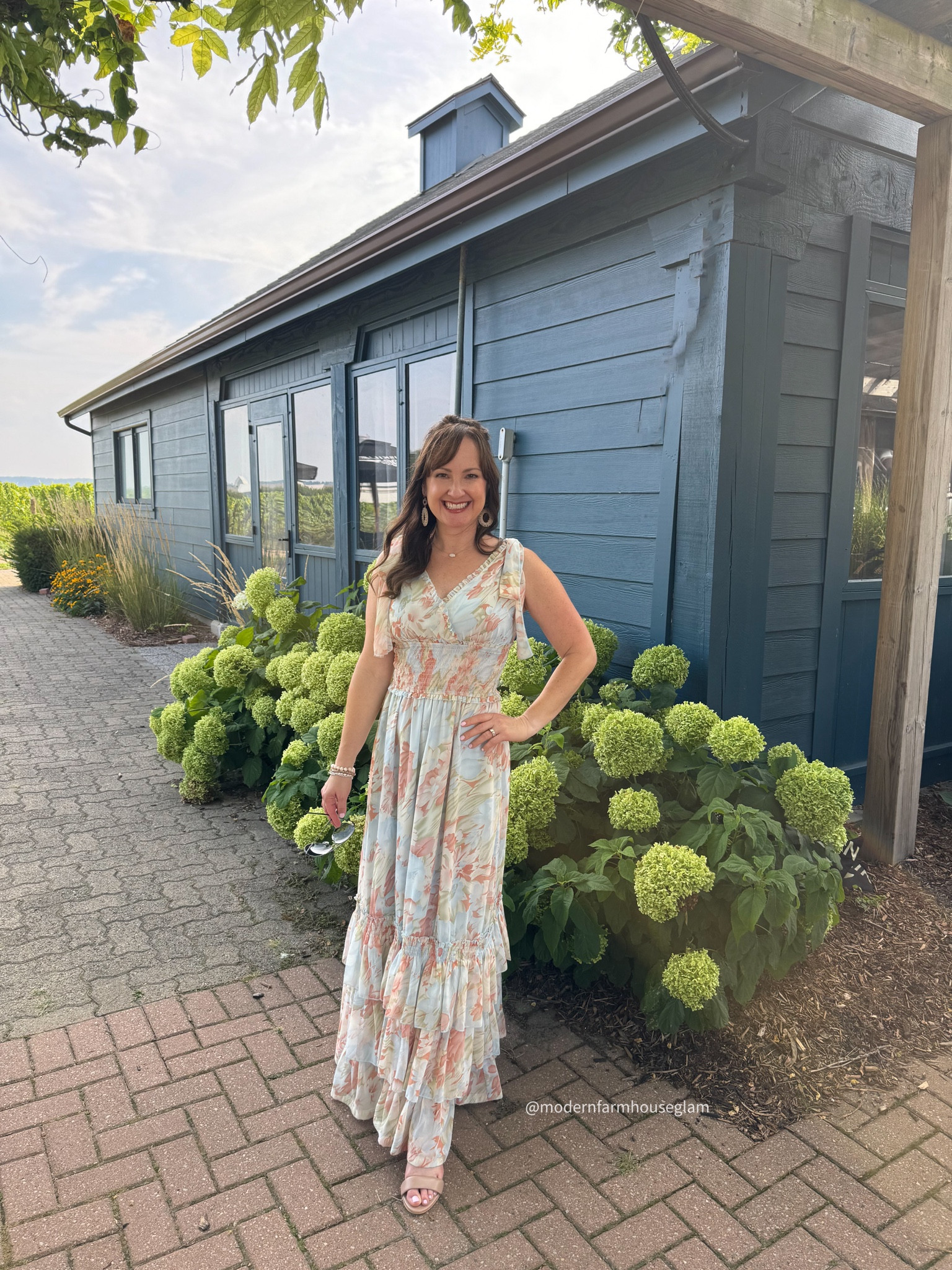 The dress I wore to an anniversary party/brunch this weekend in Niagara on the Lake, Canada. 
My heels, purse and earrings are linked for you, too!   
Also my new fave lipgloss that I’m wearing in this pic…it’s SO good and liquid blush which I'm obsessed with, too! 

Wedding guest dress long dress floral heels shoes earrings petal and pup long dress spring summer outfit floral long dress brunch

#LTKShoeCrush #LTKStyleTip #LTKWedding