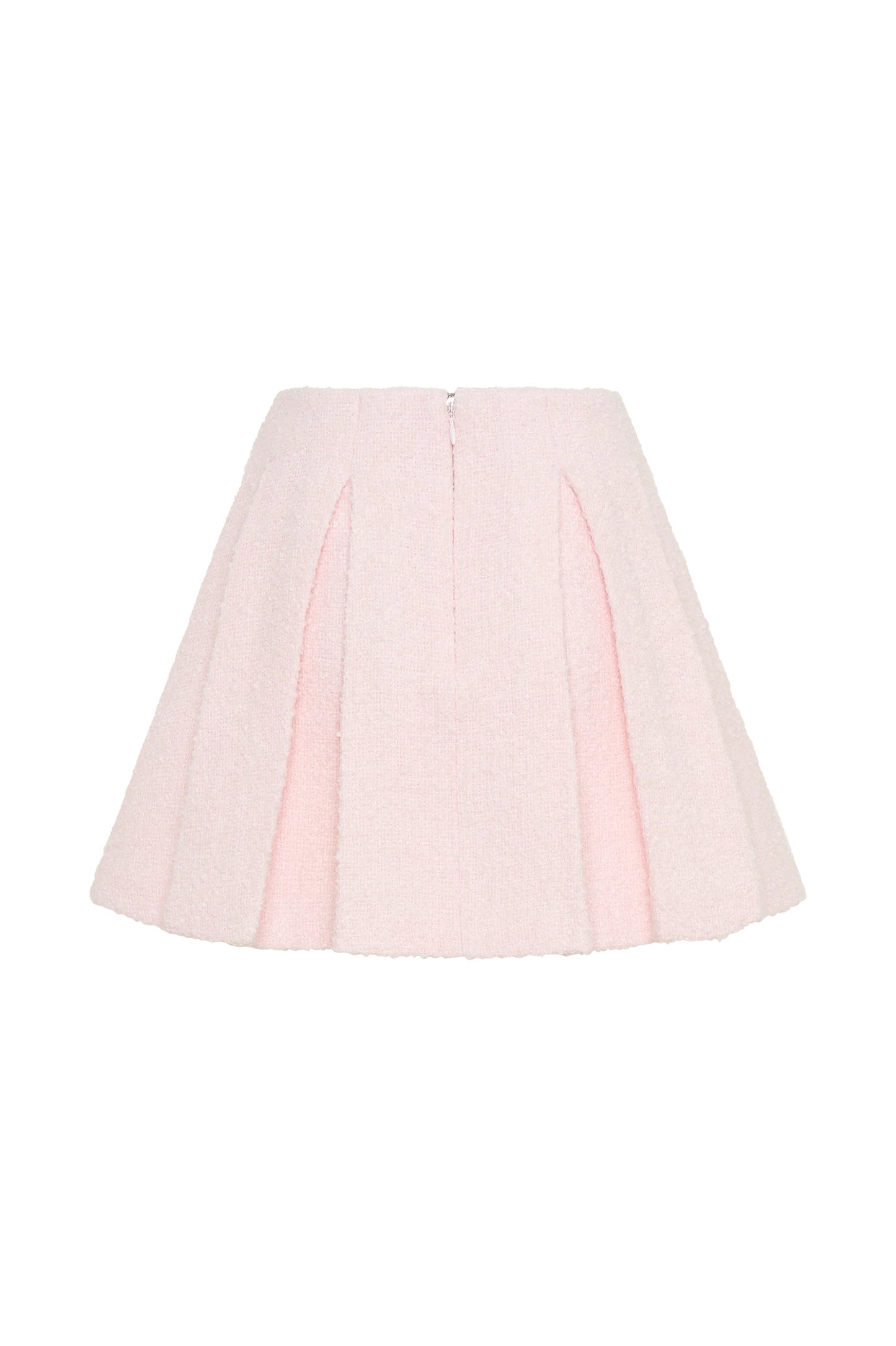 Cleo Boucle Mini Skirt - Powder Pink | Meshki UK