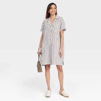 Women's Short Sleeve Button-Front Shirtdress - Universal Thread™ | Target