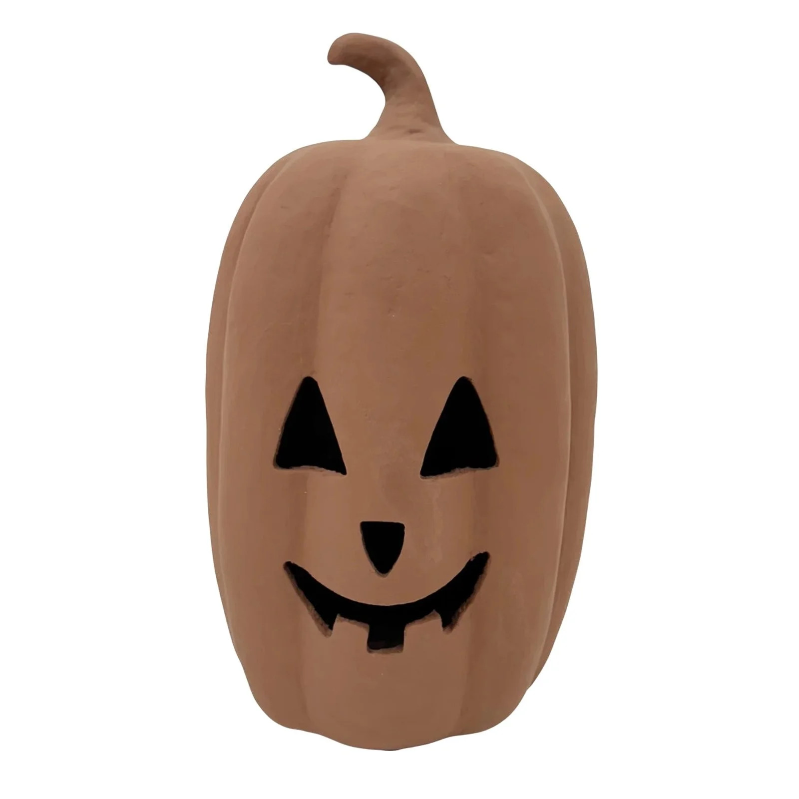 Paper Mache Jack-o'-Lantern Tabletop Decoration, Brown, 6.29", Halloween by QYXQPYO | Walmart (US)