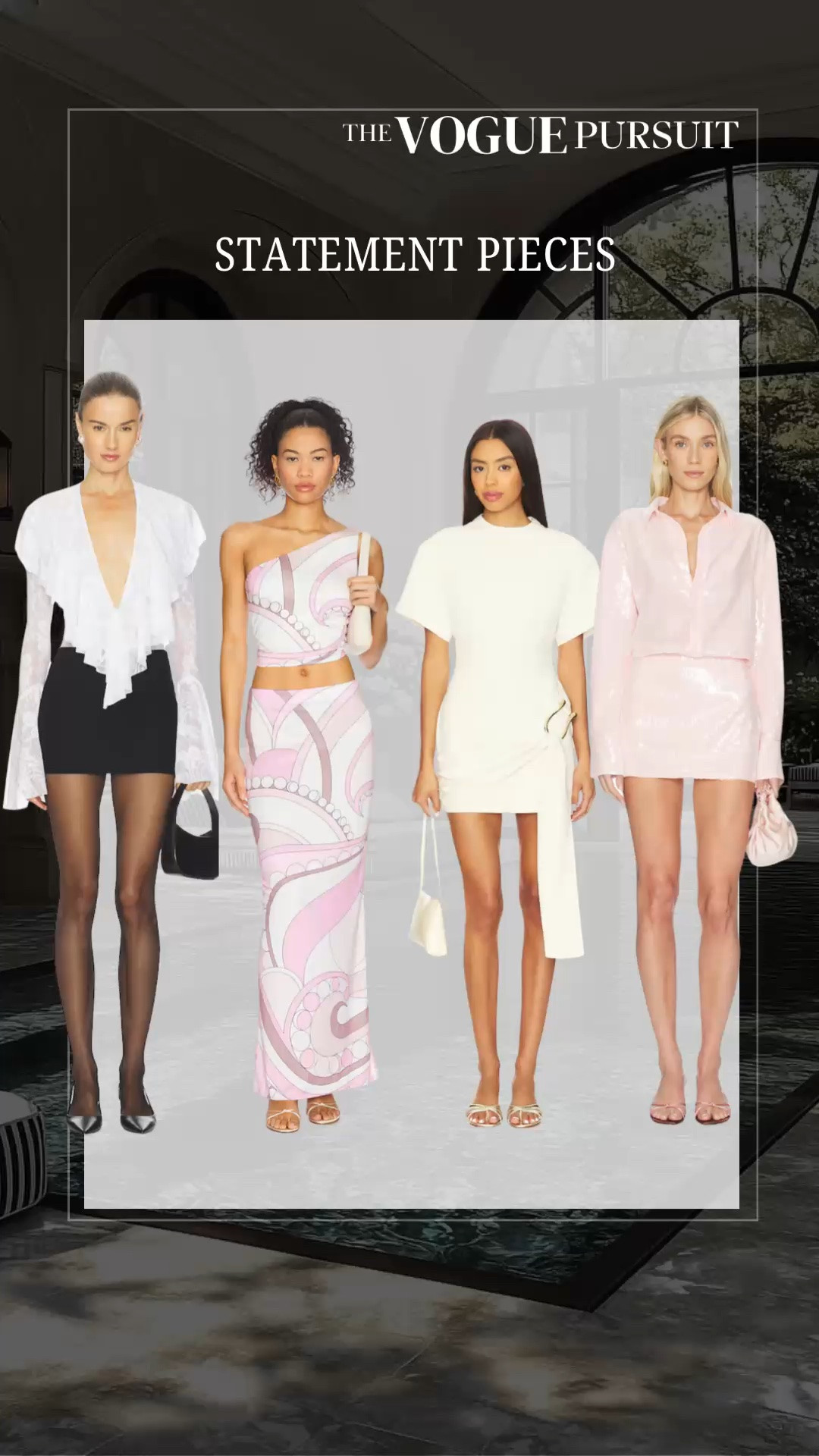 Statement pieces. White lace deep v blouse, pink sequin mini, pucci inspired skirt set, statement ecru dress

#LTKSeasonal #LTKOver40 #LTKTravel