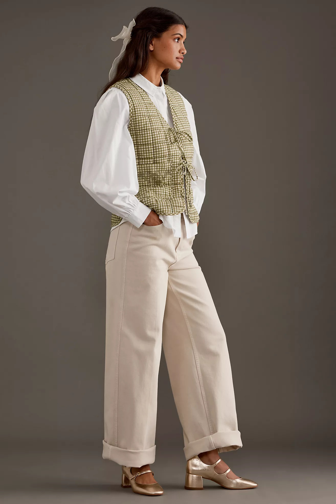 Damson Madder Gingham Arte Gilet | Anthropologie (UK)