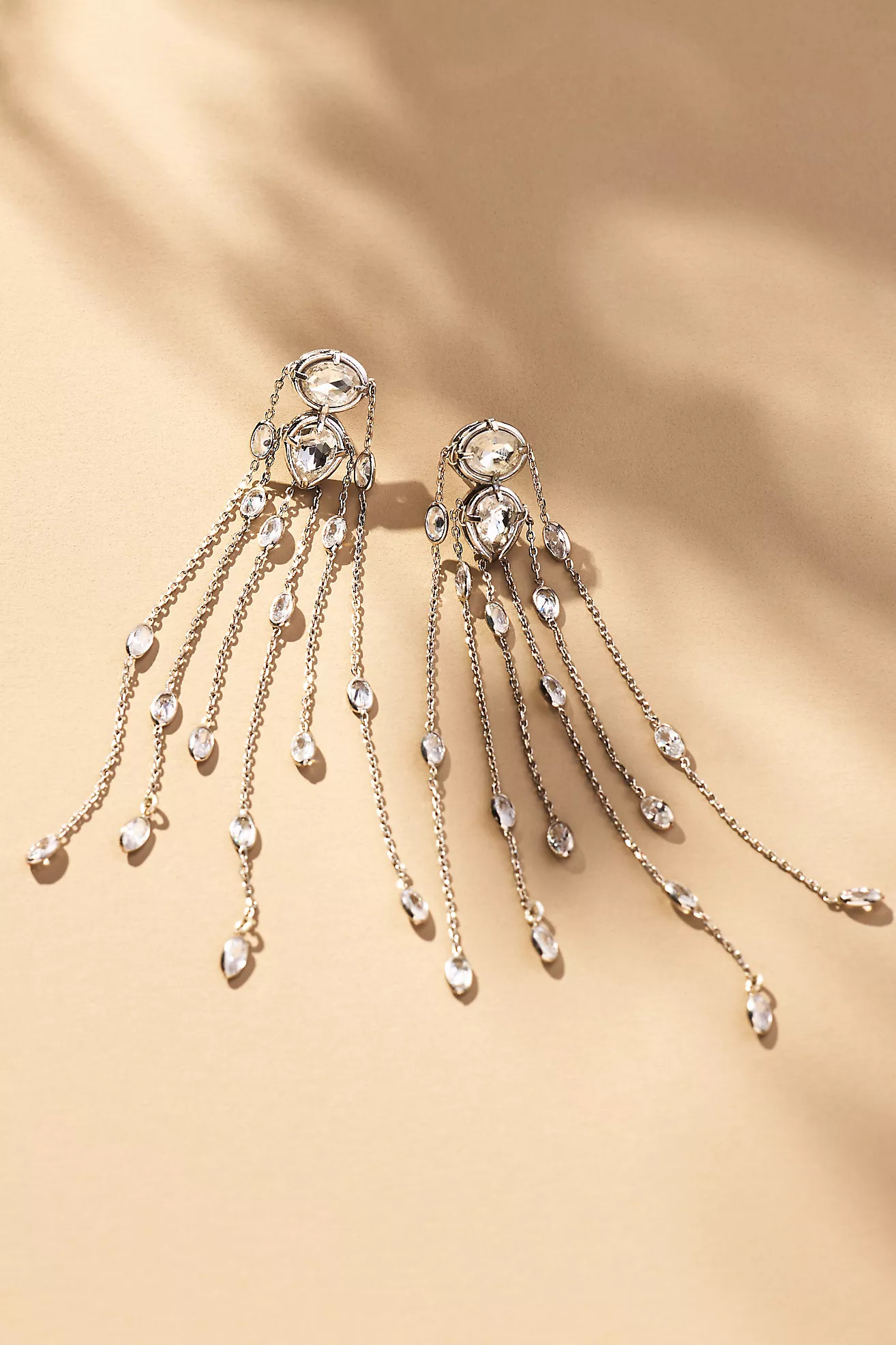 Long Drippy Crystal Earrings | Anthropologie (US)
