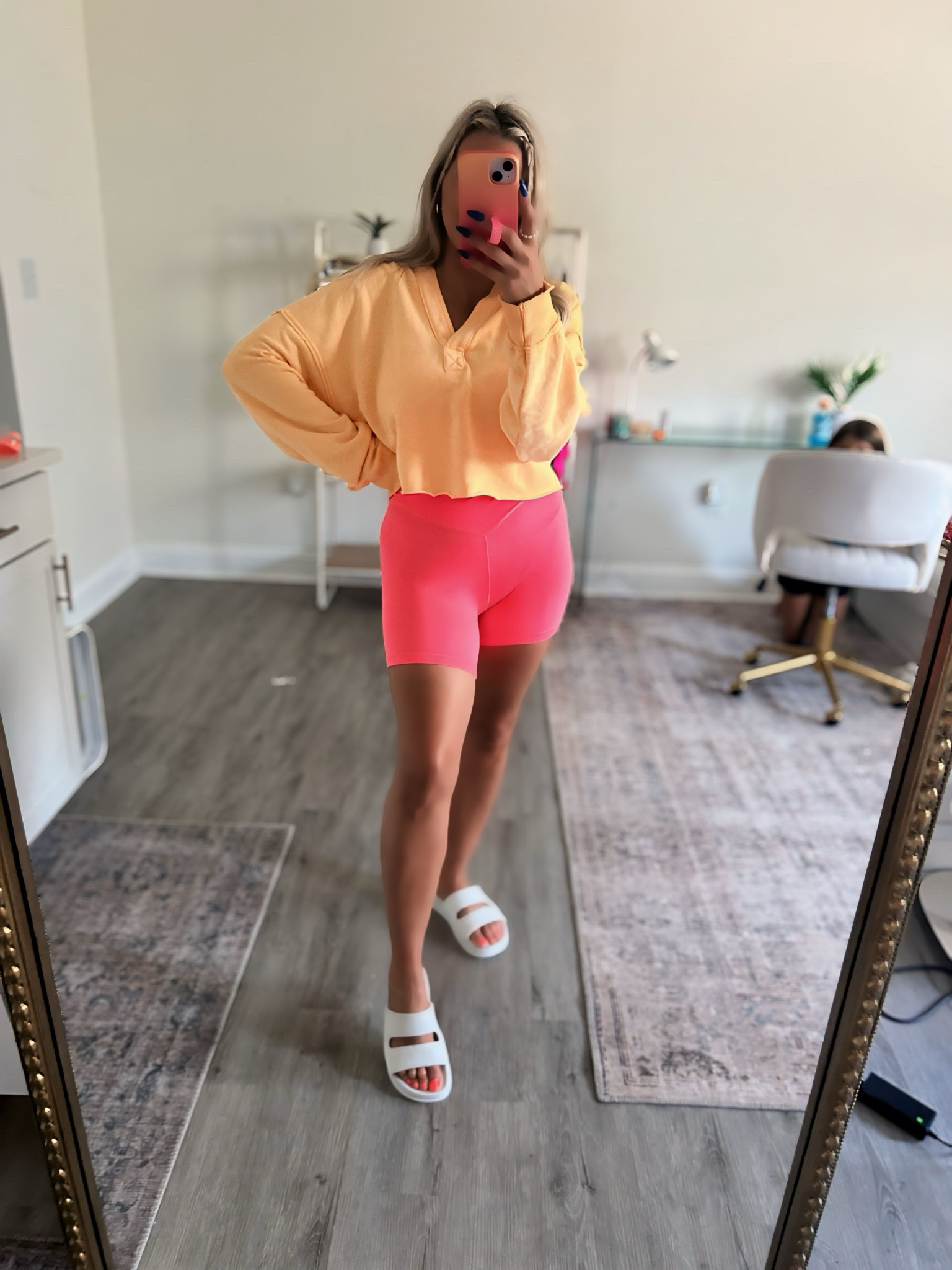 Casual aerie summer biker shorts outfit! 
Medium in top, bottom and bra! 

#LTKFindsUnder50 #LTKStyleTip #LTKMidsize