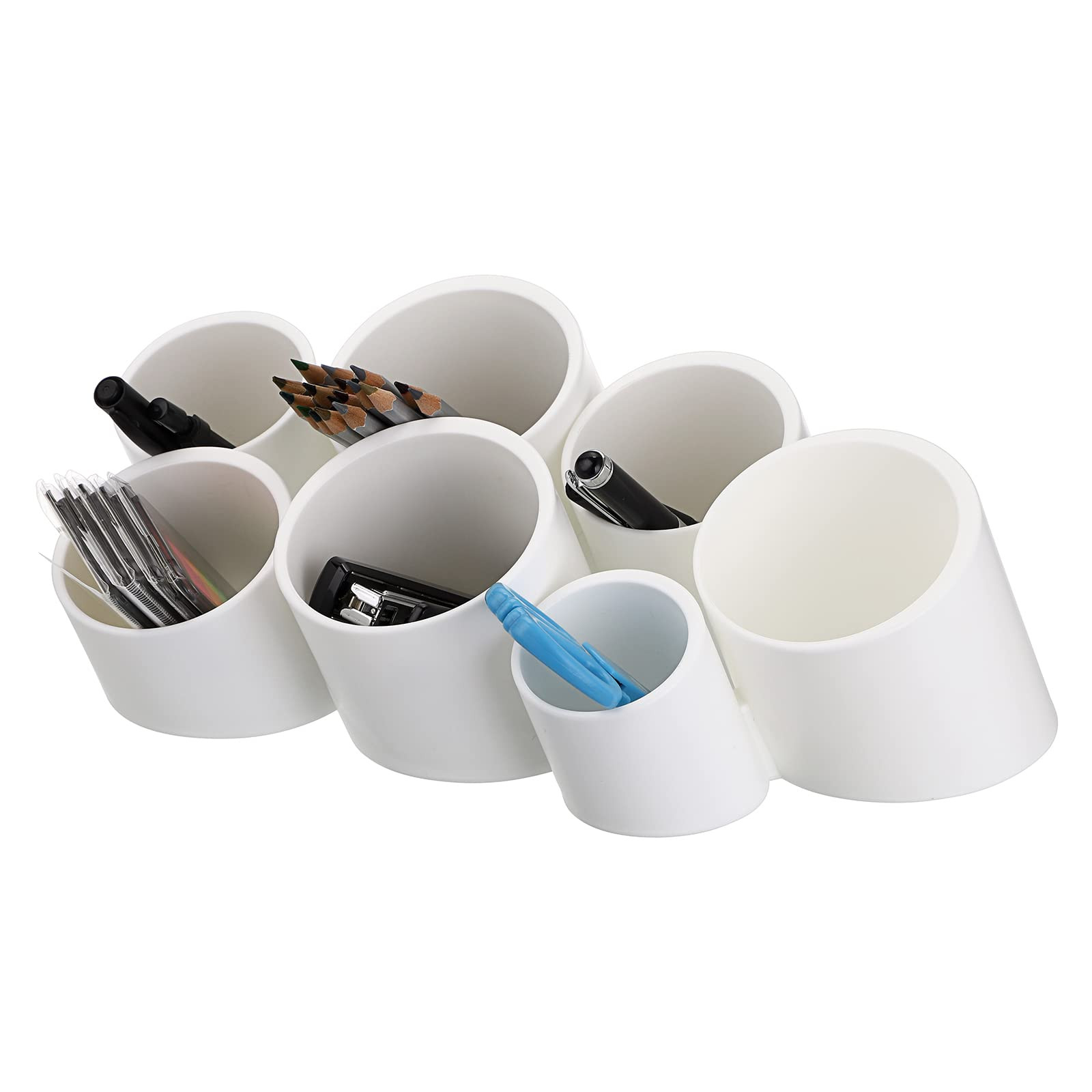 BTSKY Tilting Cylinder Creative Pen Holder, Pen Container, Brush Pot, Combination Desktop Storage... | Amazon (US)